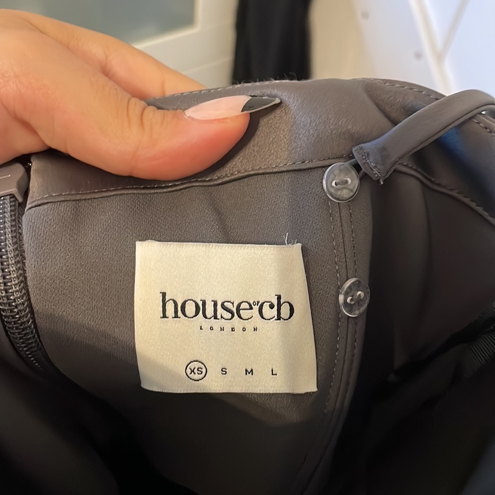 House Of Cb Violette Satin Mermaid Gown Dark Grey Gem